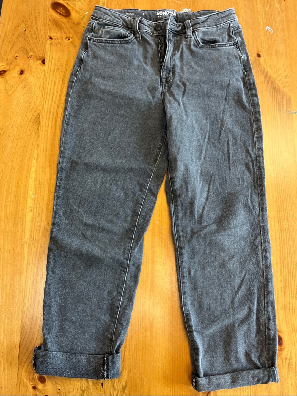 Sonoma Men's Charcoal Relaxed Straight Jeans
